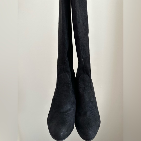 Steve Madden Gorgeous Black Suede Over the Knee Boot - Picture 7 of 14